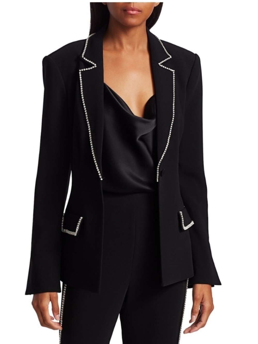 Cinq a sept yumi crystal trim blazer